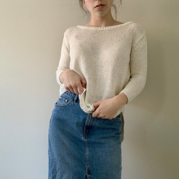 Dorothy Perkins White Glitter Sweater ✨ - Picture 1 of 4